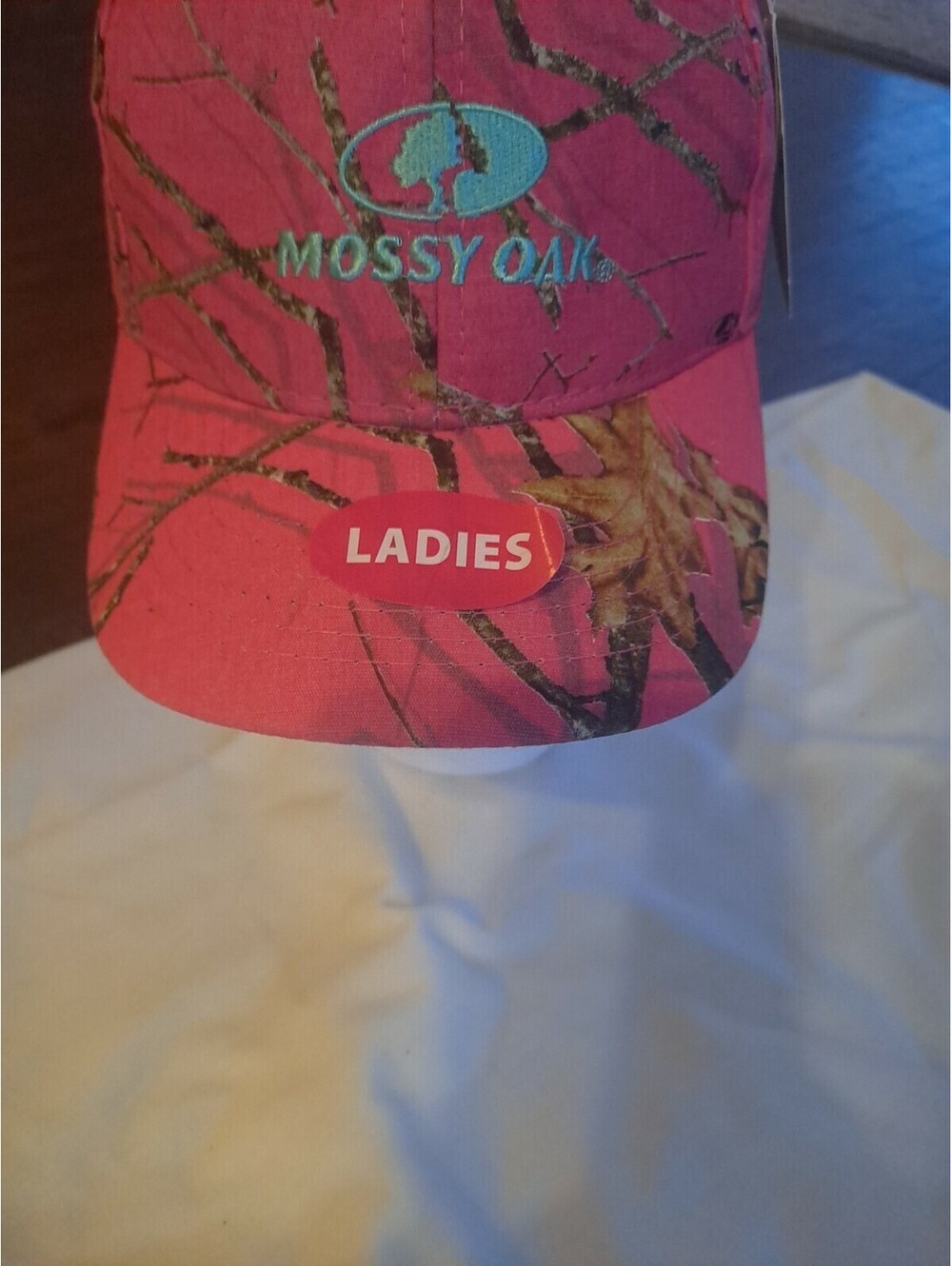 NEW LADIES MOSSY OAK logo PINK CAMO PRINT HUNTING HAT CAP